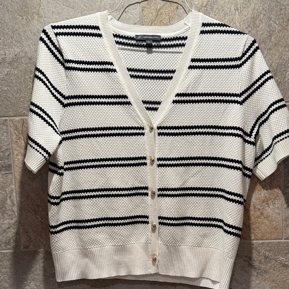 Striped Black and White Cardigan